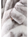 Natural Color Cross Fox Fur Coat, Long Style Whole Fox Fur With Hood Fashionable Fur Coat