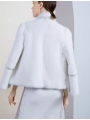 Pink Chanel-Style Mink Fur Jacket, Sort Colorful Fur Coat