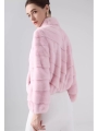 Pink Mink Fur Coat, Short Muskrat Fur Fur Coat