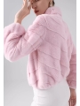 Pink Mink Fur Coat, Short Muskrat Fur Fur Coat