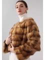 Short Purple Mink Fur Coat