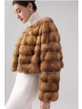 Short Purple Mink Fur Coat