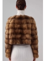Short Purple Mink Fur Coat