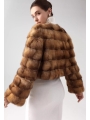 Short Purple Mink Fur Coat