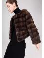 Short Purple Mink Fur Coat