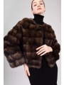 Short Purple Mink Fur Coat