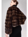 Short Purple Mink Fur Coat