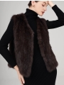 Short Purple Mink Vest, Natural Color Mink Vest