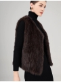 Short Purple Mink Vest, Natural Color Mink Vest