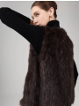 Short Purple Mink Vest, Natural Color Mink Vest
