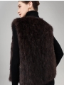 Short Purple Mink Vest, Natural Color Mink Vest