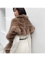 Sable Stole, Woven With Sable Hair, Muskrat Fur Scarf
