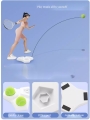 Single-Player Tennis Trainer With Elastic String For Self-Practice