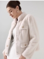 Small And Elegant Style Pocket Mink Coat, Jasmine Milk Tea Color