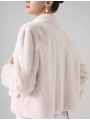 Small And Elegant Style Pocket Mink Coat, Jasmine Milk Tea Color