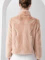 Stand Collar Short Colorful Mink Fur Coat