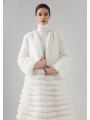 White Mink Coat, Young And Fashionable Long Imported Mink, Fox Fur Coat