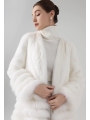 White Mink Coat, Young And Fashionable Long Imported Mink, Fox Fur Coat