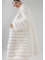 White Mink Coat, Young And Fashionable Long Imported Mink, Fox Fur Coat