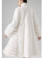 White Mink Coat, Young And Fashionable Long Imported Mink, Fox Fur Coat