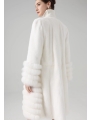 White Mink Coat, Young And Fashionable Long Imported Mink, Fox Fur Coat