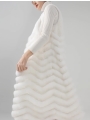 White Mink Vest, Medium-Long Fox Fur Coat