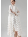 White Mink Vest, Medium-Long Fox Fur Coat