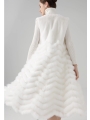 White Mink Vest, Medium-Long Fox Fur Coat