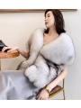 Whole Fox Fur Shawl, Catwalk-inspired Fashion, Ideal for Weddings- Fur Cape