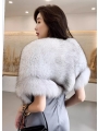 Whole Fox Fur Shawl, Catwalk-inspired Fashion, Ideal for Weddings- Fur Cape