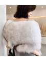 Whole Fox Fur Shawl, Catwalk-inspired Fashion, Ideal for Weddings- Fur Cape