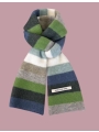 Women's Wool Contrast-Color Striped Scarf, A Knitted Neck Warmer For Autumn And Winter