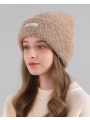 Wool Cap, Warm And Fuzzy Hat For Large Head Sizes, Versatile Knitted Hat ,Keeps Ears Warm 
