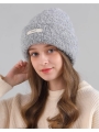 Wool Cap, Warm And Fuzzy Hat For Large Head Sizes, Versatile Knitted Hat ,Keeps Ears Warm 