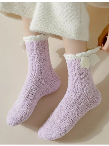 Coral Fleece Socks, Mid-Calf Socks With Added Fleece And Extra Thickness For Floor Use, Cozy And Warm House Slipper Socks For Sleeping
