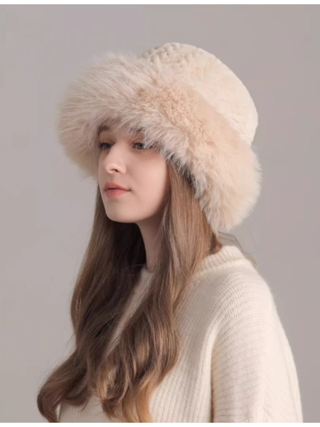 Fisherman's Hat, Winter Warm Ear Flap Fat To Make Your Face Look Smaller, Thermal And Thickened Plush Bucket Hat