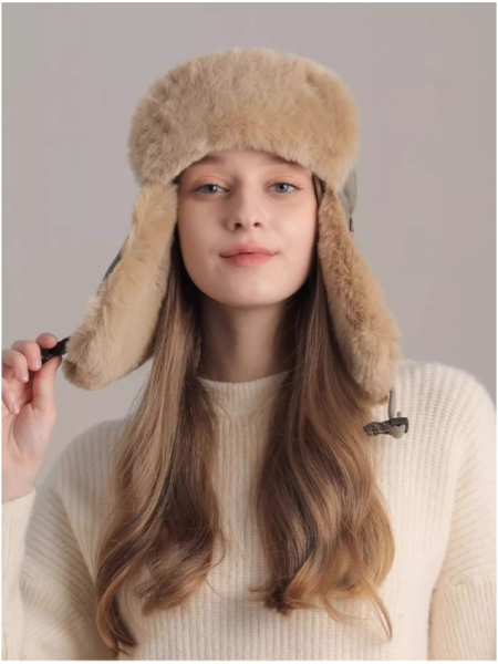 Winter Cycling Warm Ear Protection And Windproof Headgear, Fleece-Lined And Thickened Anti-Cold Lei Feng Hat