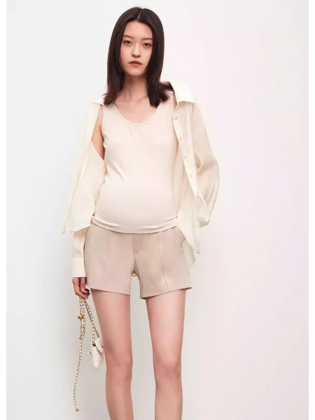 Maternity Bottom Vest, Outer Slim, Inner Camisole, Sleeveless Top