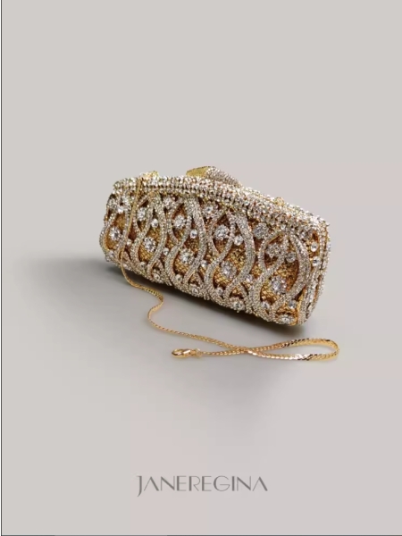 Light Luxury Small Handbag, Vintage Sparkle And Diamonds Handbag