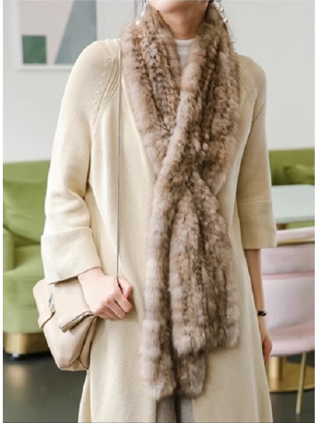 Sable Scarf, Woven With Sable Fur, Winter Sable Fur Scarf