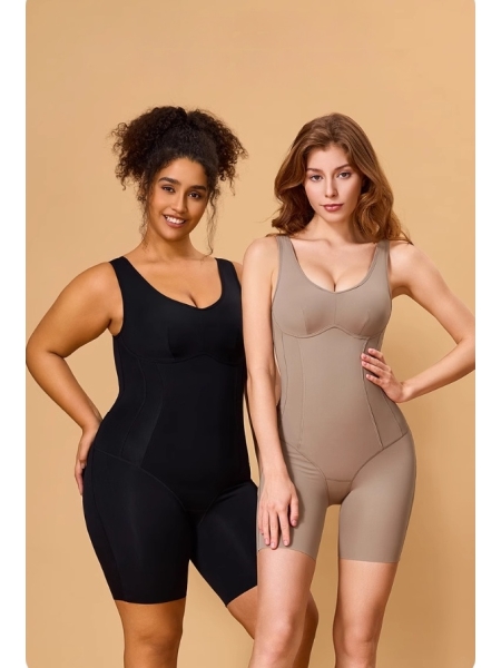 Women's All-in-One Warmth & Shapewear Bodysuit with Built-in Bra,Abdominal Control