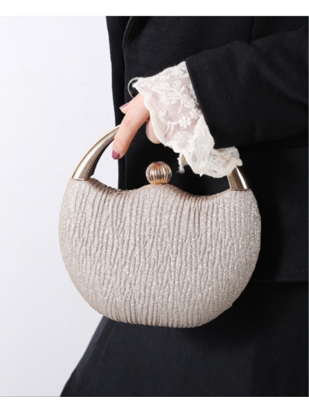 Bright Pink Handbag, Fashion Round Evening Bag