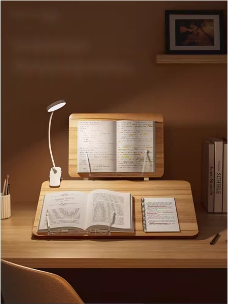 Desktop Reading Rack With Double-layer Writing Board Support