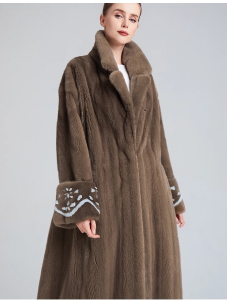 Long Over-the-Knee Mink Coat