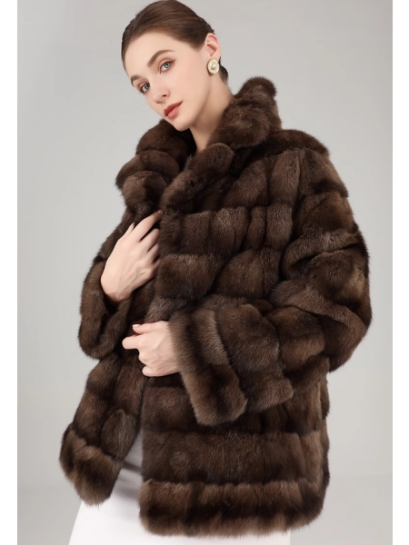 Medium-Long Mink Coat, New Luxury Customized Fur Coat