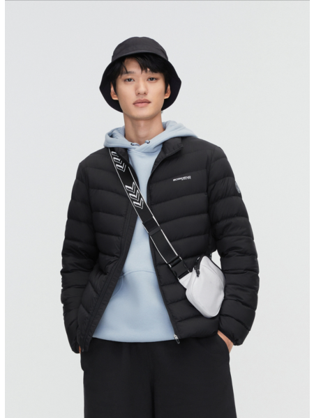 Solid Color Stand Collar Warm Down Jacket