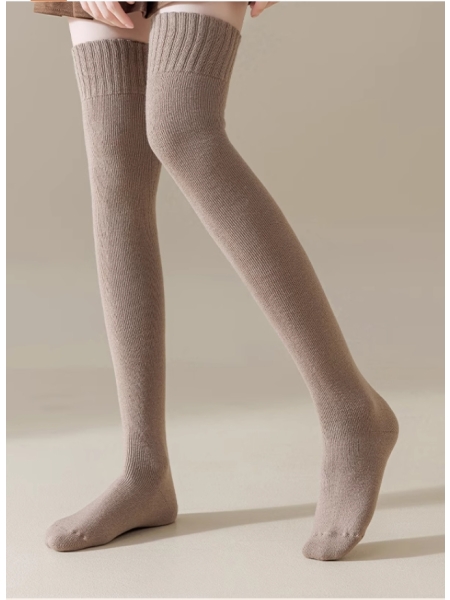 Winter Warm Knee-High,Thigh-High Plush Velvet Thickened Thermal Socks,Wool-Like Plush