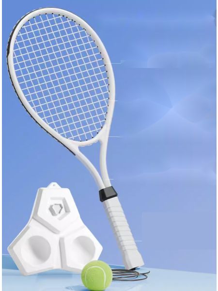 Single-Player Tennis Trainer With Elastic String For Self-Practice